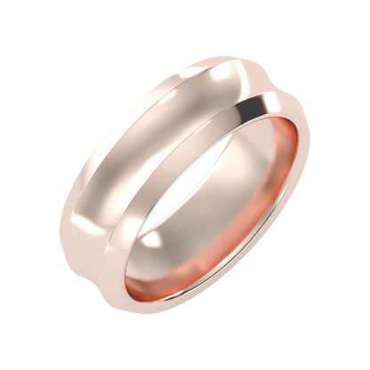 Laurels Men's Broad Band Ring-Color_Rose-Gold