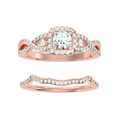 Seqqen Bridal Ring Set-Color_Rose-Gold