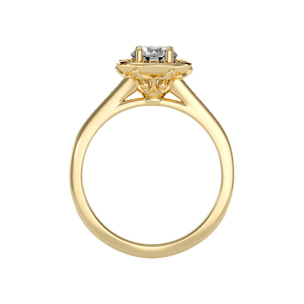 Gulony Classic Halo Diamond Engagement Ring