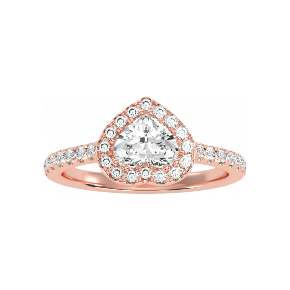 Heart Shaped Halo Ring