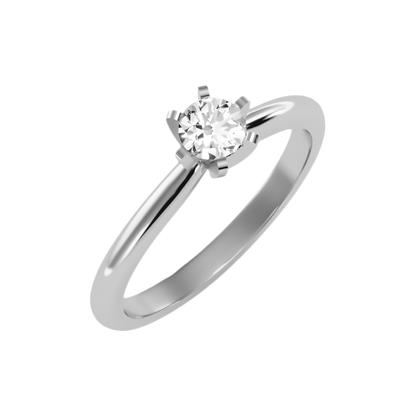 Luxuriant Solitaire Ring-Color_White-Gold