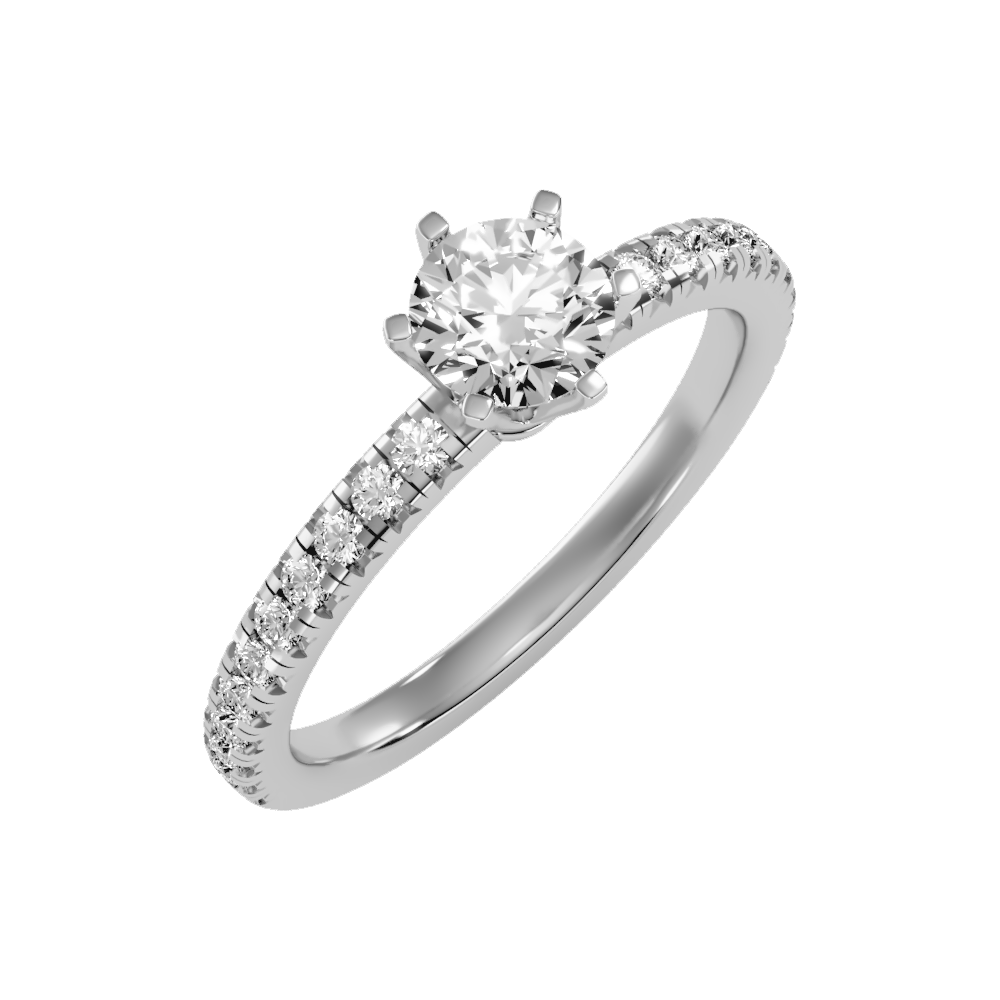 Breathtaking Solitaire Ring-Color_White-Gold