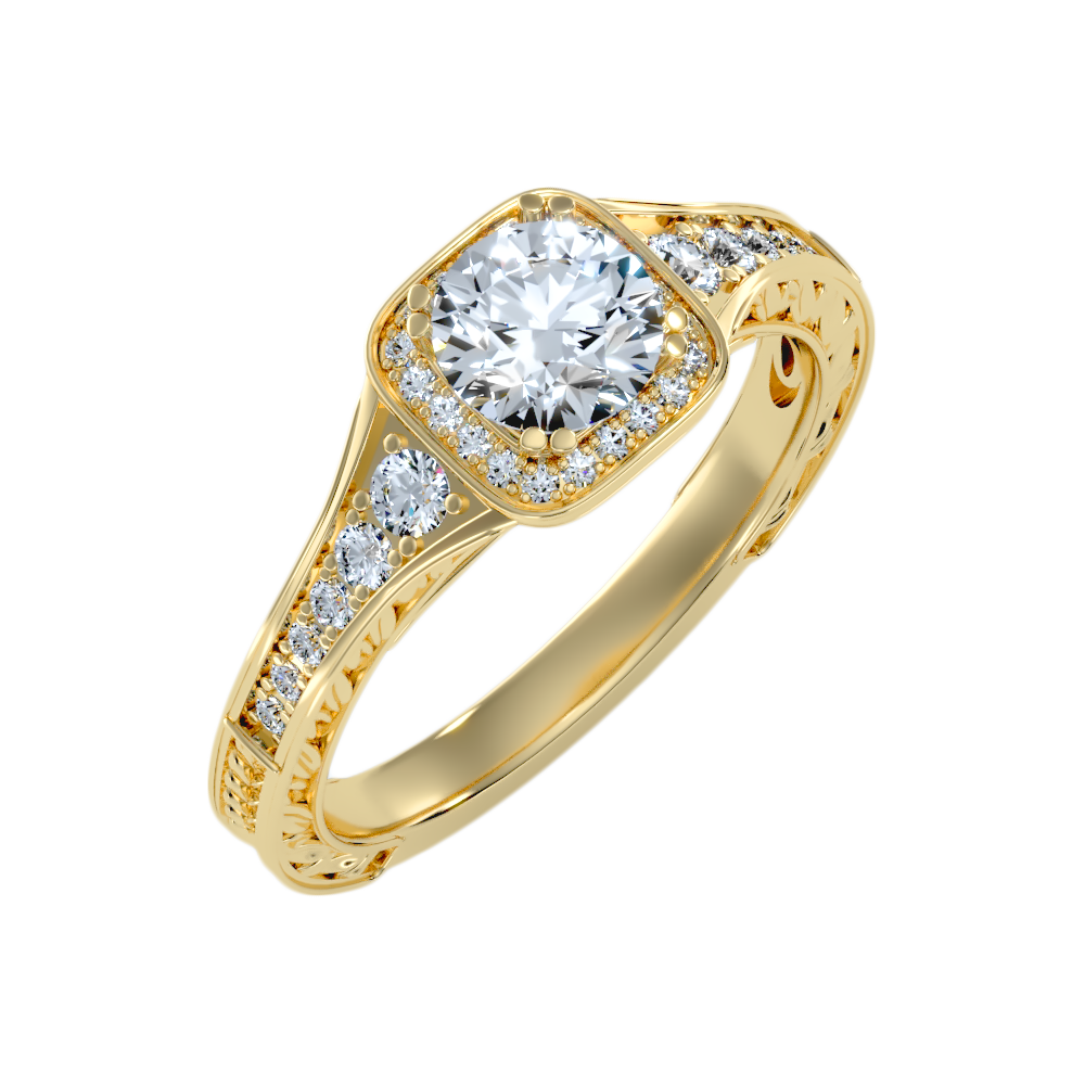 Belle Halo Ring-Color_Yellow-Gold