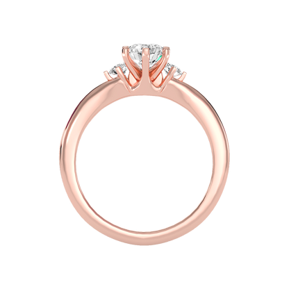 August Tri Stone Ring
