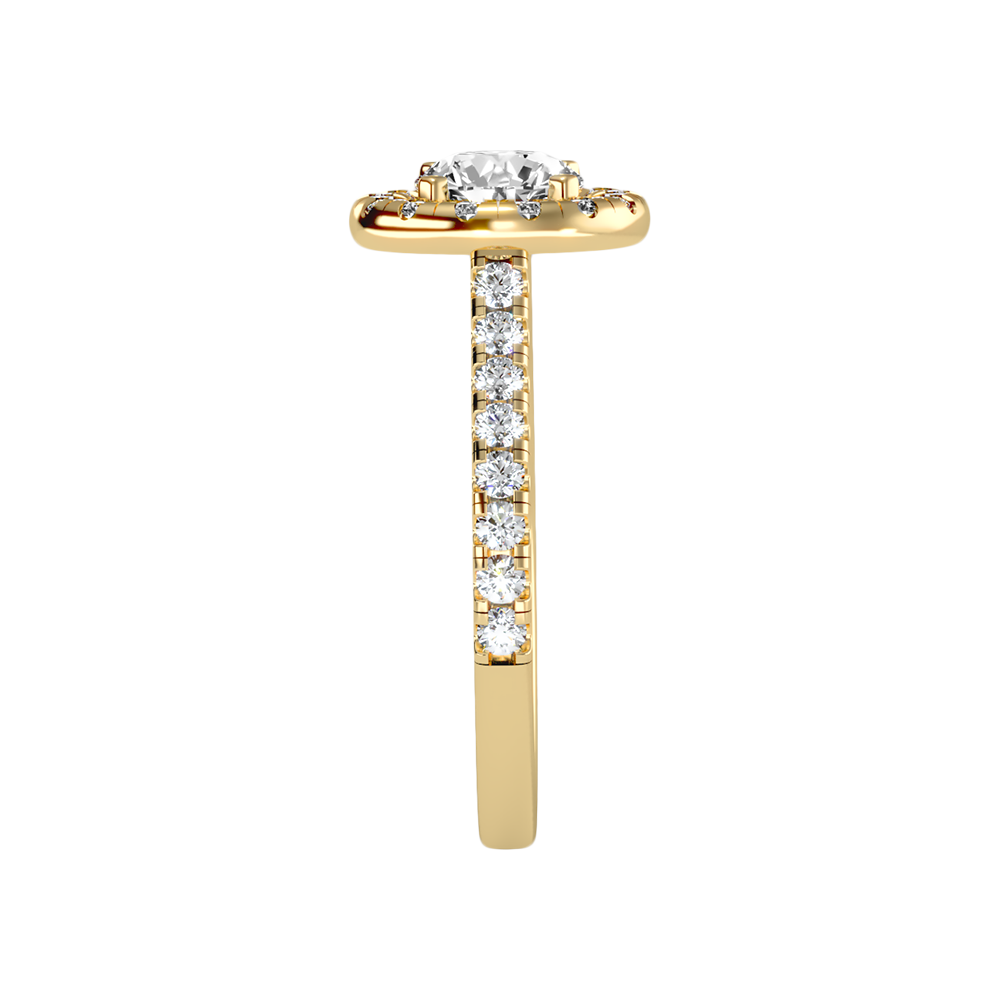 Fiminiace Classic Halo Diamond Engagement Ring