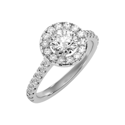 Fiminiace Classic Halo Diamond Engagement Ring