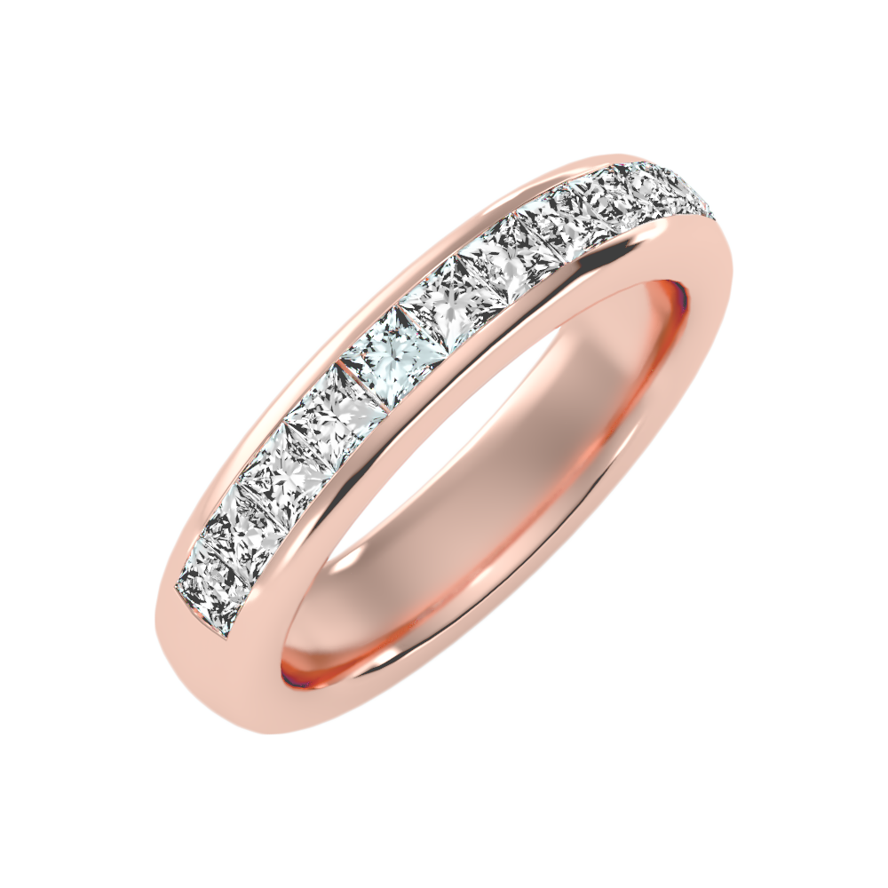 Silliage Half Eternity Band-Color_Rose-Gold