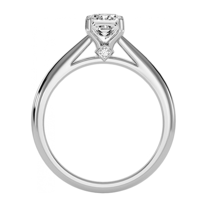 The Pure Single Stone Ring-Color_White-Gold