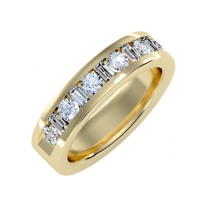 Light Hearted Half Eternity Ring