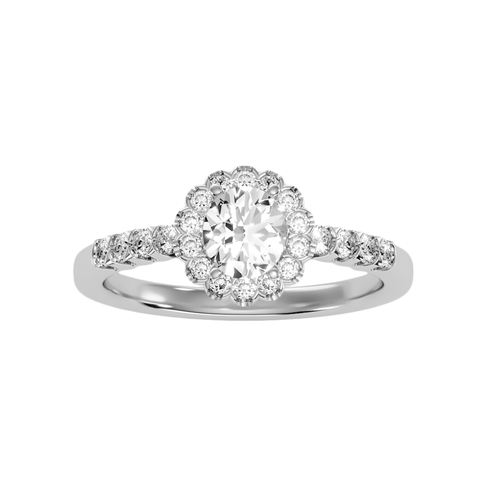 Kallos Classic Halo Diamond Engagement Ring