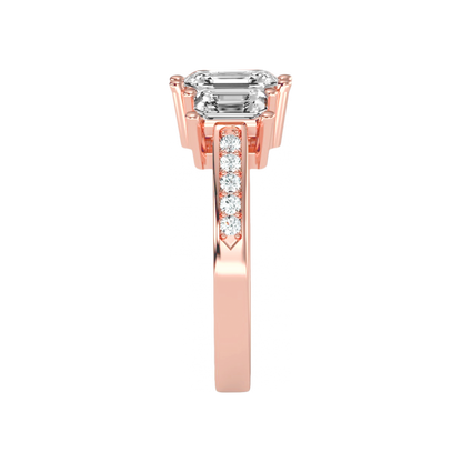 Mesmerizing Three Stone Ring