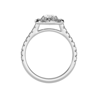 Fiminiace Classic Halo Diamond Engagement Ring