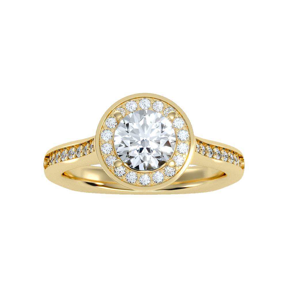 Vintage Classic Halo Diamond Engagement Ring