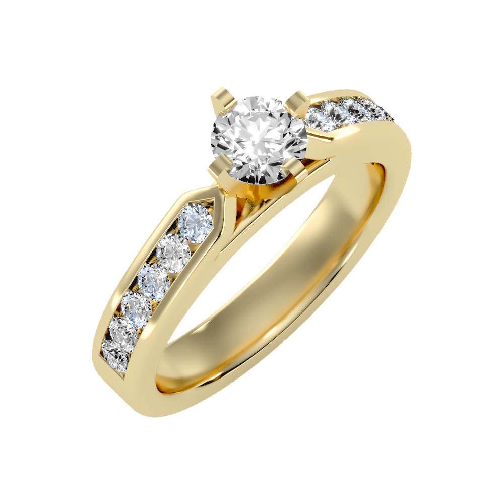 Noble Solitaire Ring-Color_Yellow-Gold