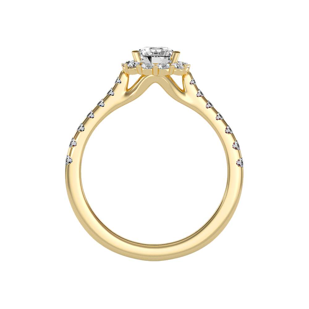 Cocktail Classic Halo Diamond Engagement Ring