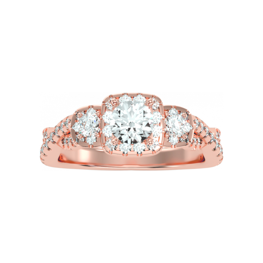 The Divine Three Stone Ring