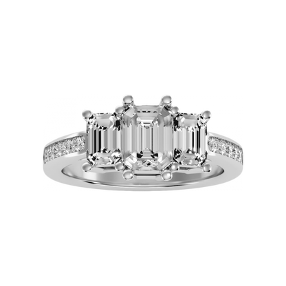 Mesmerizing Three Stone Ring