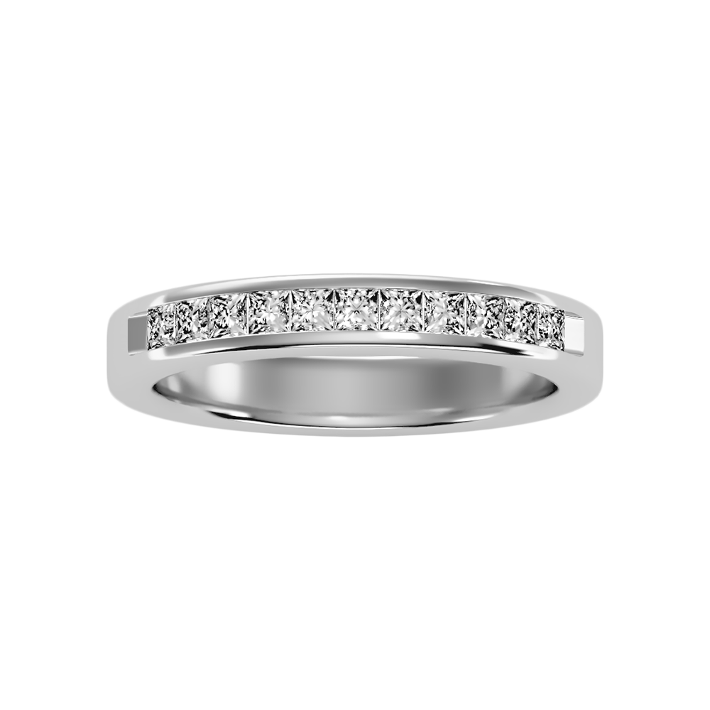 Qwen Half Eternity Band-Color_White-Gold