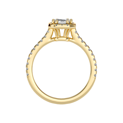 Extraordinary Diamond Halo Engagement Ring