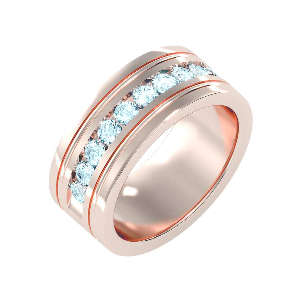 Prestige Men's Broad Band Ring-Color_Rose-Gold