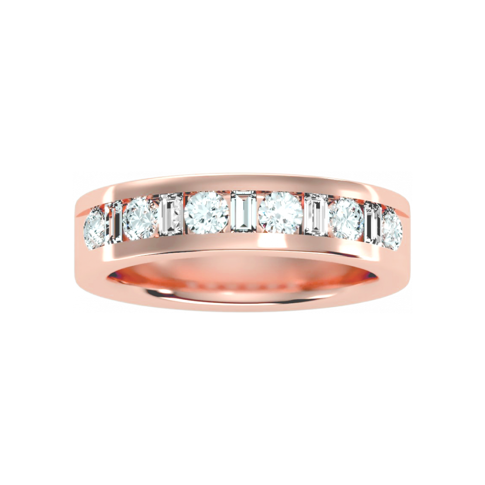 Light Hearted Half Eternity Ring