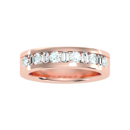 Light Hearted Half Eternity Ring