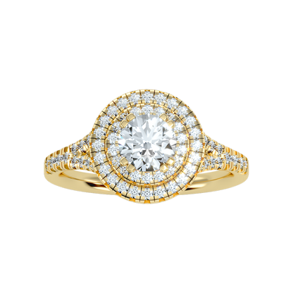 Doiet Classic Halo Diamond Engagement Ring
