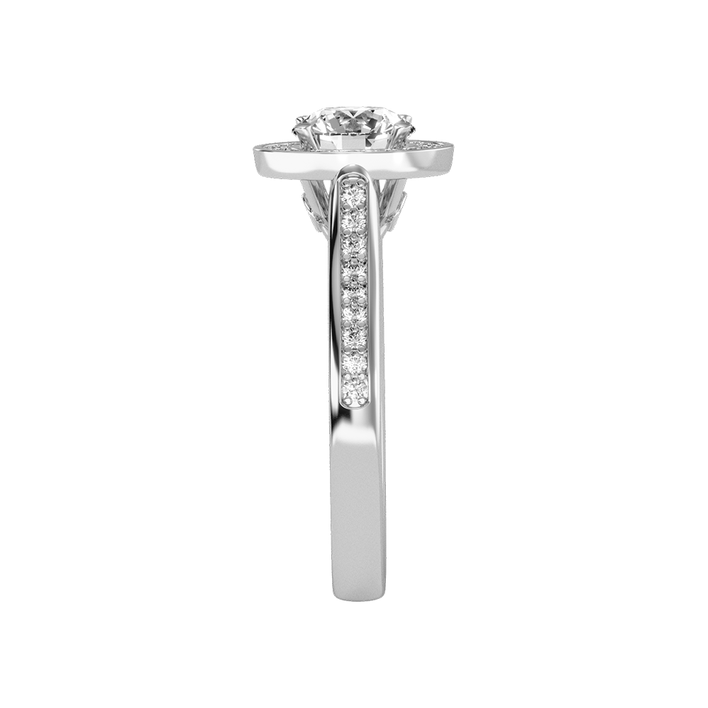 Vintage Classic Halo Diamond Engagement Ring