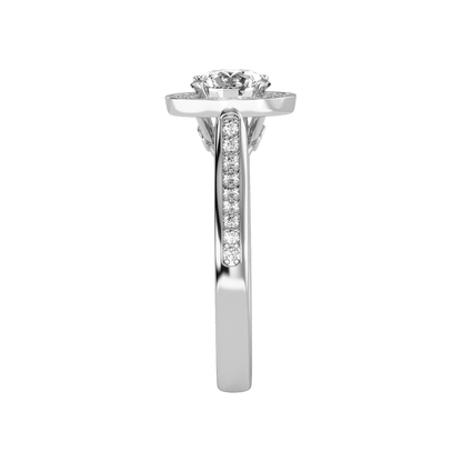 Vintage Classic Halo Diamond Engagement Ring