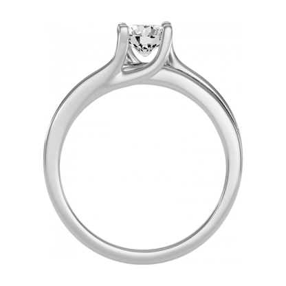 The Gallant Solitaire Ring-Color_White-Gold