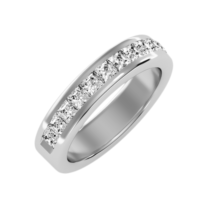 Laesh Half Eternity Band-Color_White-Gold