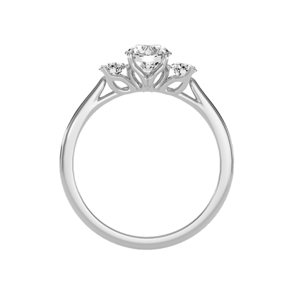 Ebullience Three Stone Diamond Engagement Ring