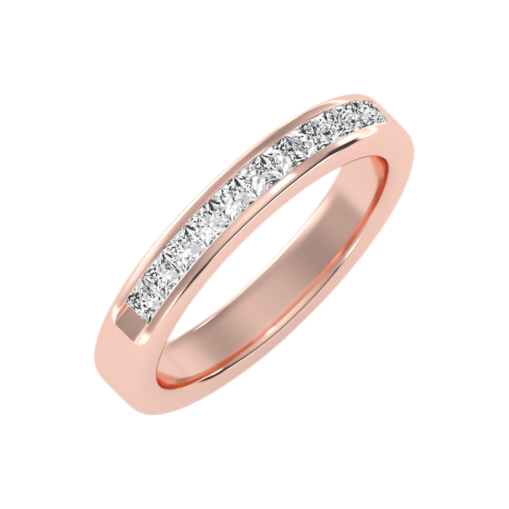 Qwen Half Eternity Band-Color_Rose-Gold