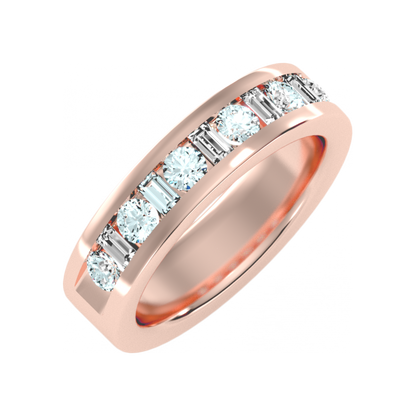 Light Hearted Half Eternity Ring