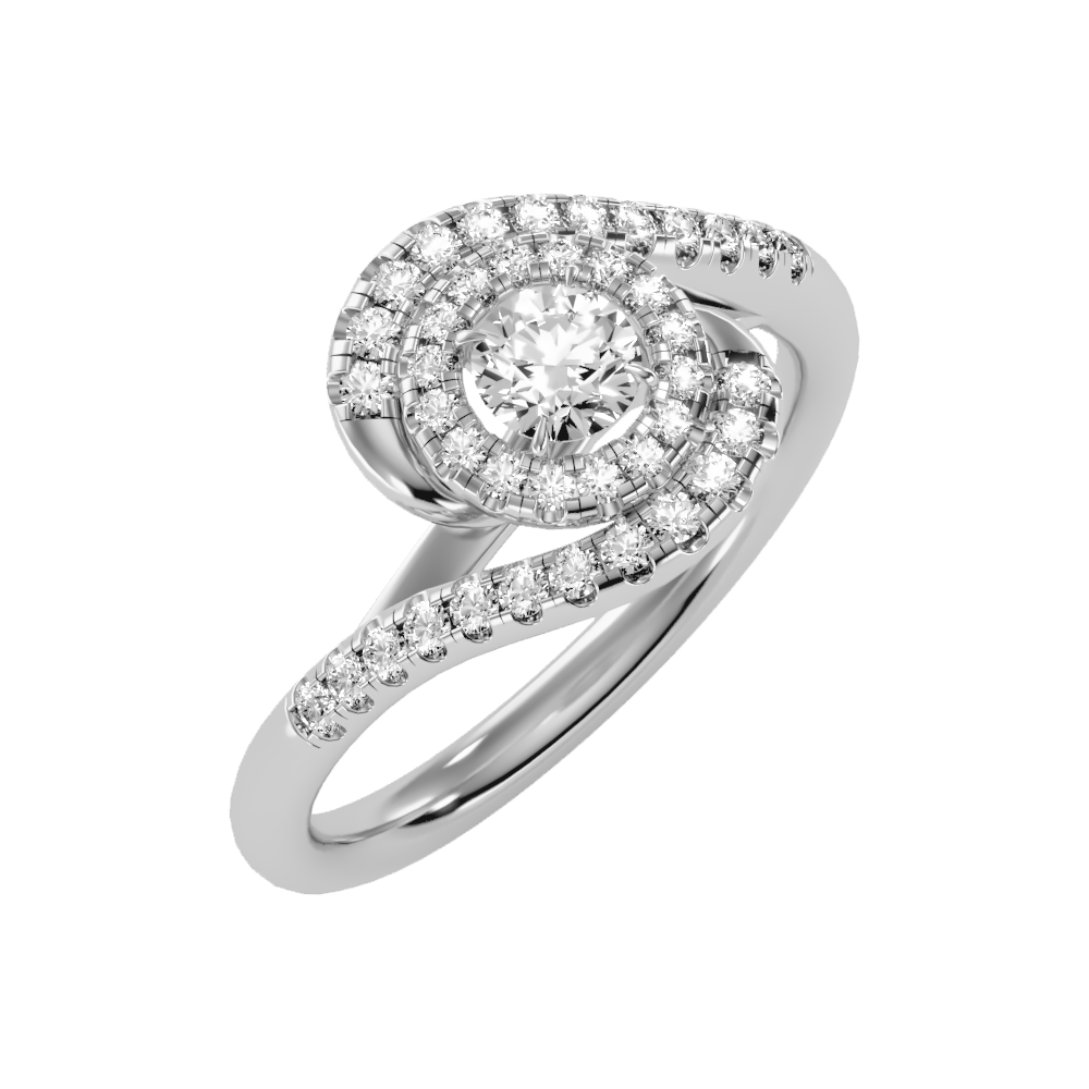 Pleasing Halo Ring