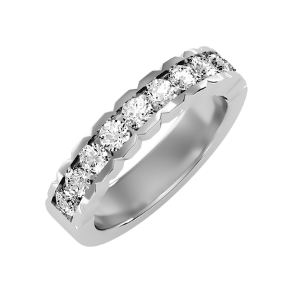 Strand Half Eternity Band-Color_White-Gold
