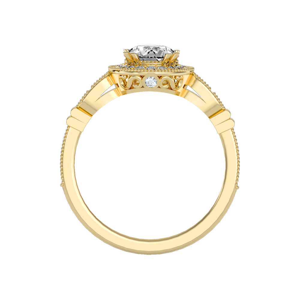 Novel Classic Halo Diamond Engagement Ring