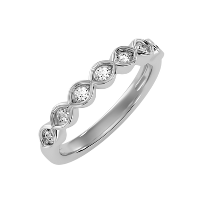 Auroraous Half Eternity Band-Color_White-Gold