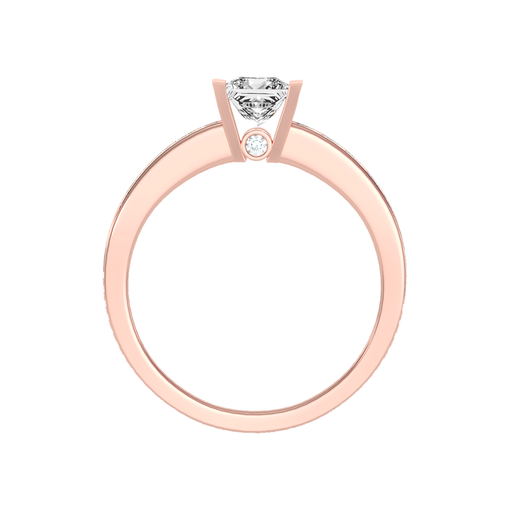 Burnished Solitaire Ring