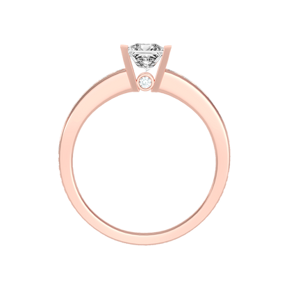 Burnished Solitaire Ring