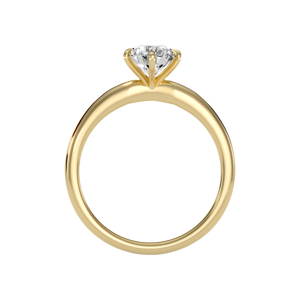 Feuilles Classic Solitaire Ring