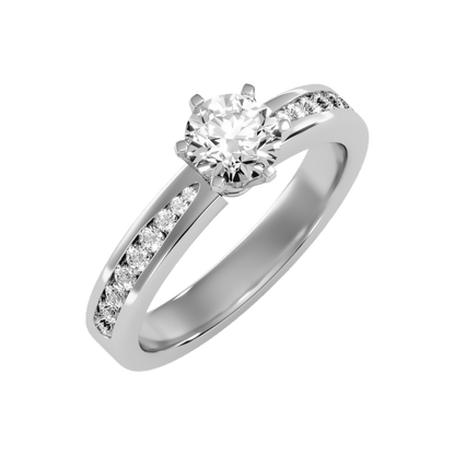 Awesome Solitaire Ring-Color_White-Gold