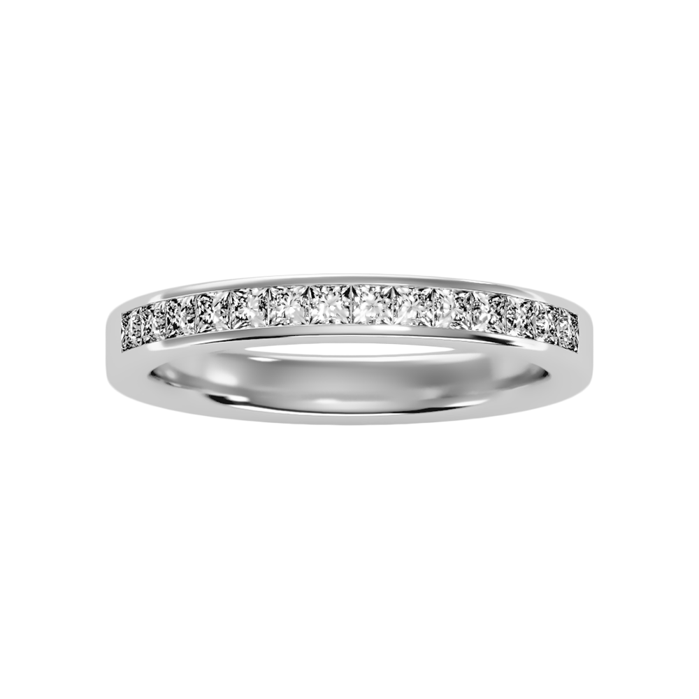 Plentiful Half Eternity Wedding Band-Color_White-Gold