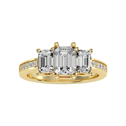 Mesmerizing Three Stone Ring