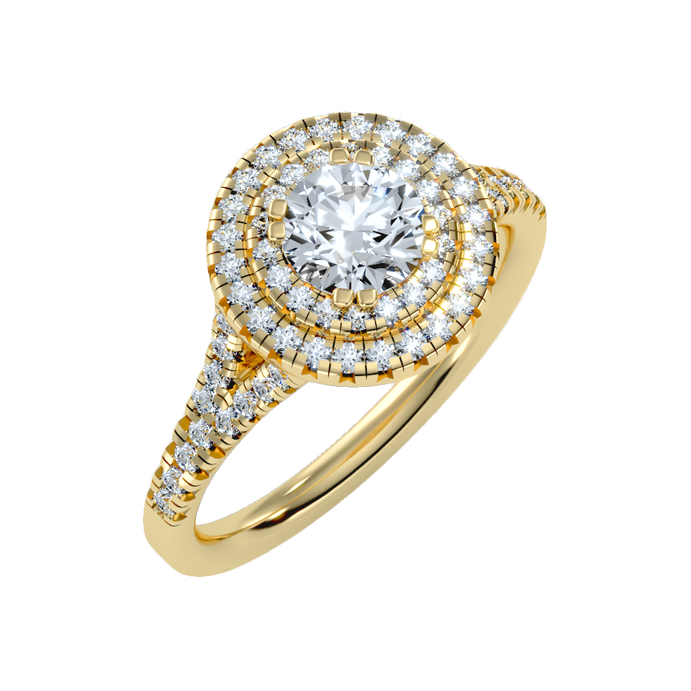 Doiet Classic Halo Diamond Engagement Ring