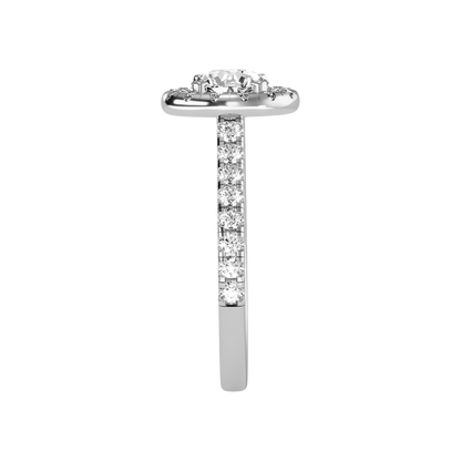 Fiminiace Classic Halo Diamond Engagement Ring