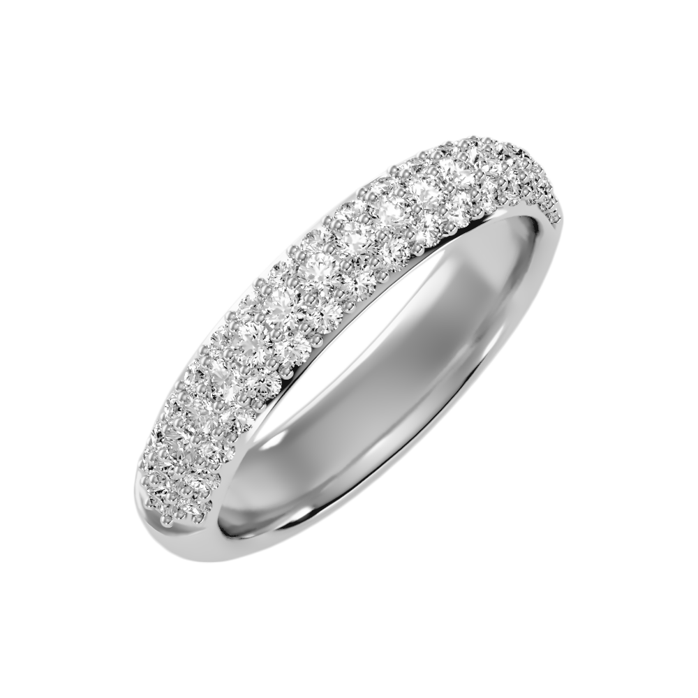 Fling Half Eternity Band-Color_White-Gold