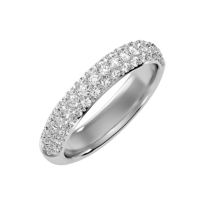 Fling Half Eternity Band-Color_White-Gold