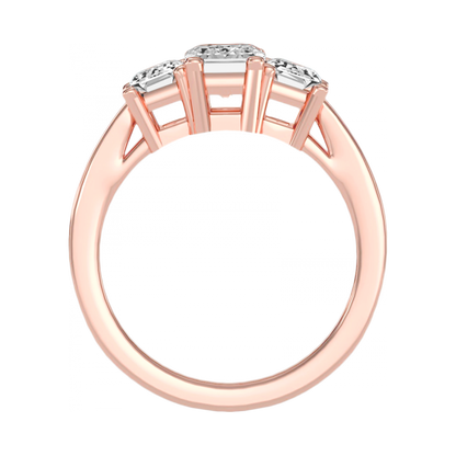 Mesmerizing Three Stone Ring -Color_Rose-Gold