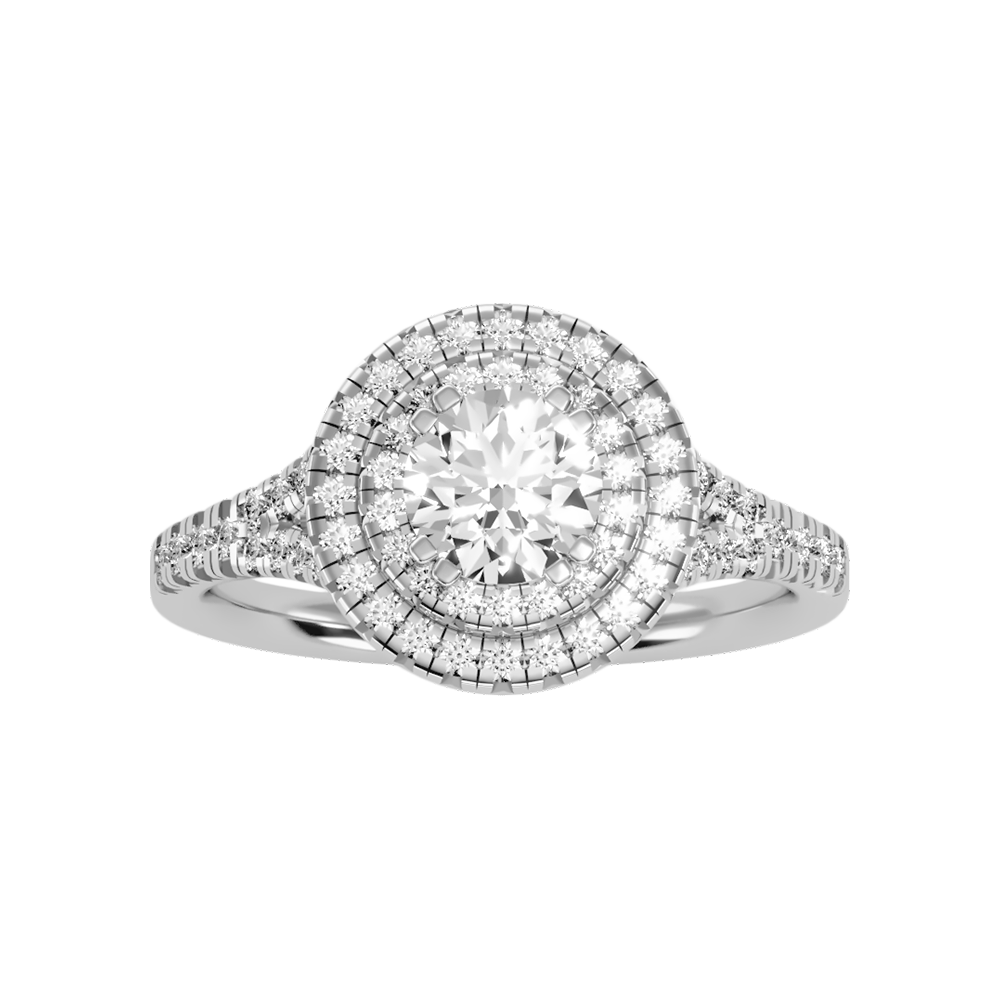 Doiet Classic Halo Diamond Engagement Ring